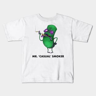 Mr Men Grown Up  Mr Casual Smoker Kids T-Shirt